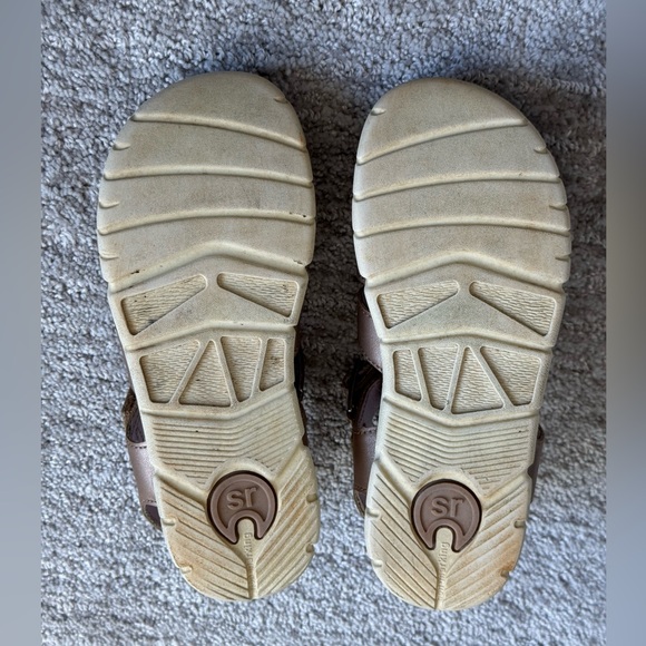 Stride Rite 360 Clary Rose Gold Glittery Bow Sandals Toddler Girls Size 11M - Picture 11 of 12